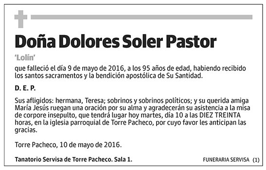 Dolores Soler Pastor