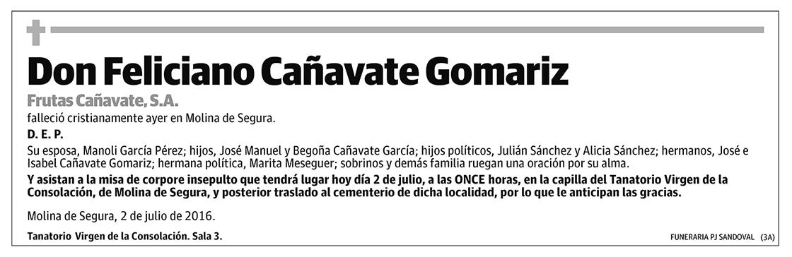 Feliciano Cañavate Gomariz
