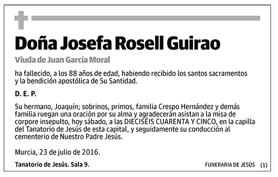 Josefa Rosell Guirao