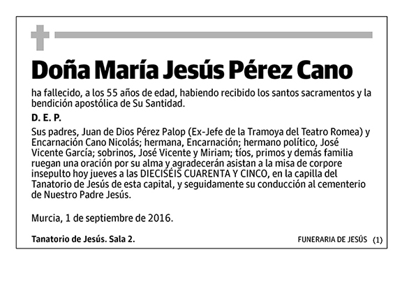María Jesús Pérez Cano