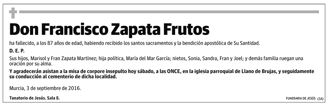 Francisco Zapata Frutos
