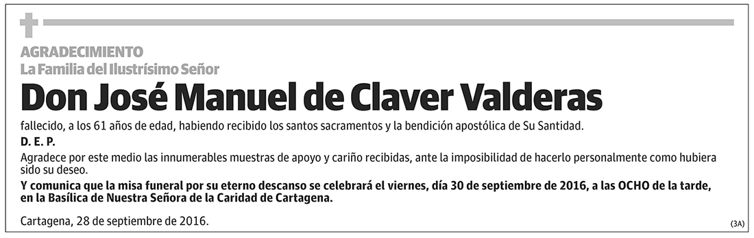 José Manuel de Claver Valderas