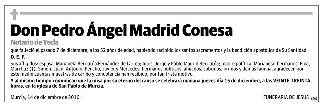 Pedro Ángel Madrid Conesa