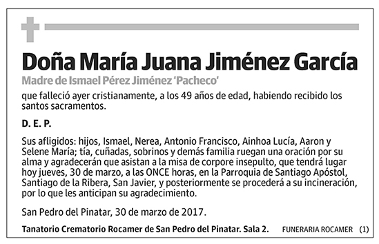 María Juana Jiménez García