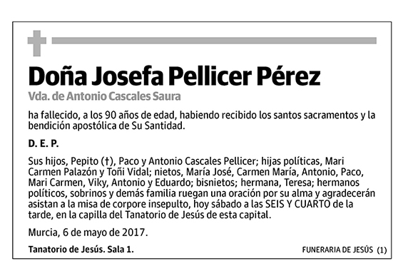 Josefa Pellicer Pérez