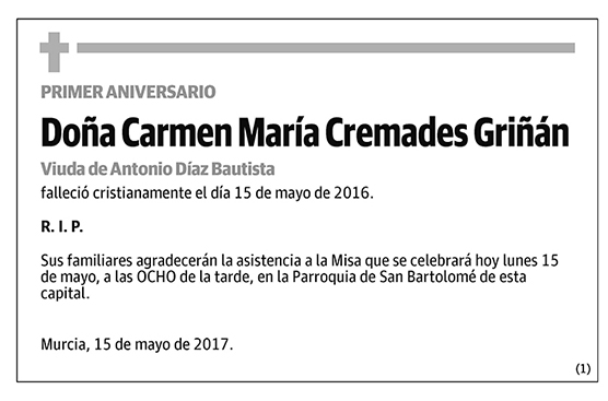 Carmen María Cremades Griñán