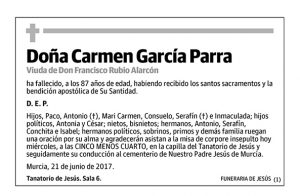 Carmen García Parra | Esquelas La Verdad