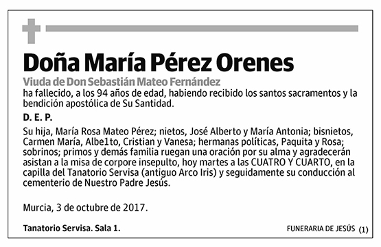 María Pérez Orenes