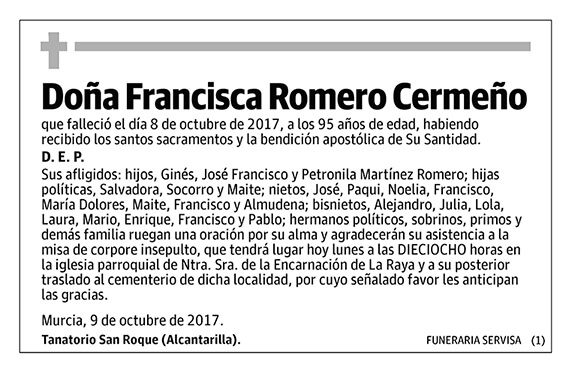 Francisca Romero Cermeño