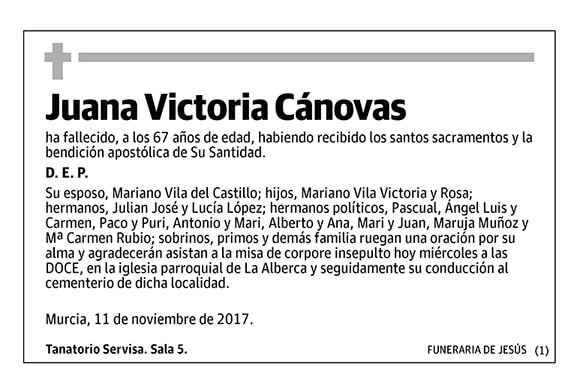 Juana Victoria Cánovas