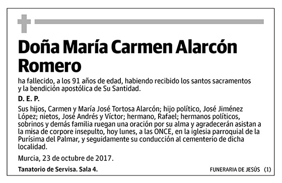 María Carmen Alarcón Romero