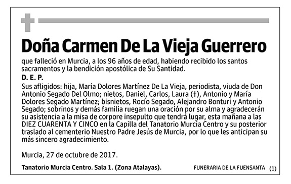 Carmen De La Vieja Guerrero