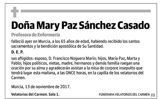 Mary Paz Sánchez Casado