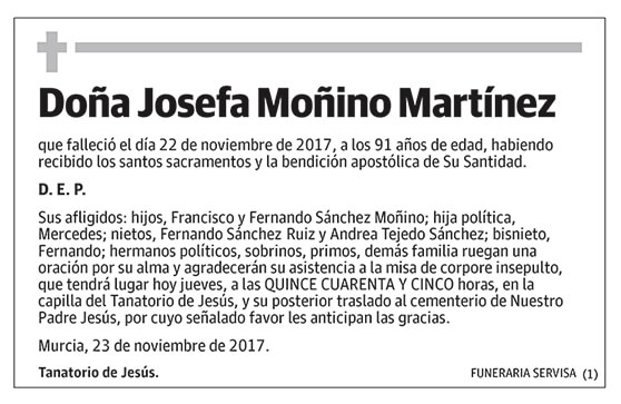 Josefa Moñino Martínez