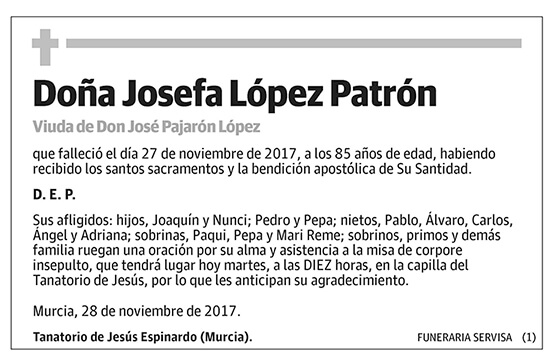 Josefa López Patrón