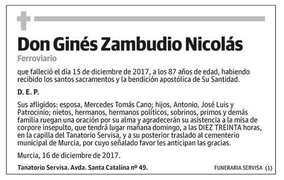 Ginés Zambudio Nicolás