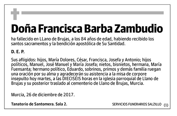 Francisca Barba Zambudio