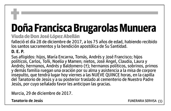 Francisca Brugarolas Munuera
