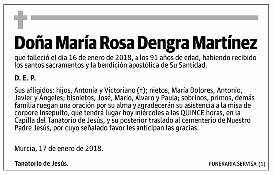 María Rosa Dengra Martínez
