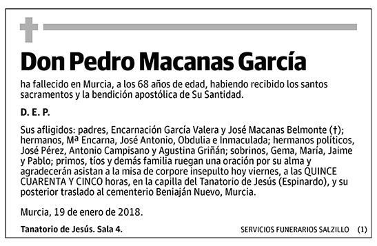 Pedro Macanas García