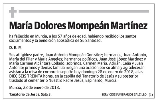 María Dolores Mompeán Martínez