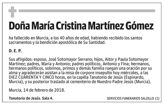 María Cristina Martínez Gómez