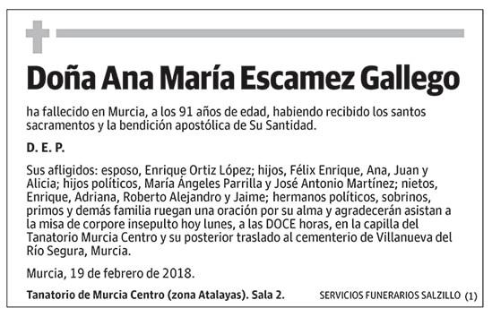 Ana María Escamez Gallego