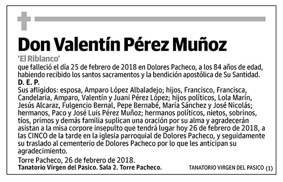 Valentín Pérez Muñoz