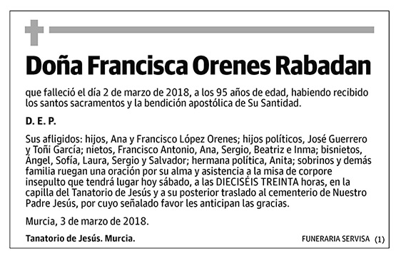 Francisca Orenes Rabadan