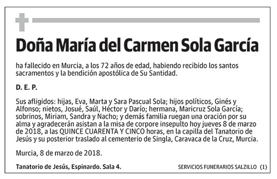 María del Carmen Sola García