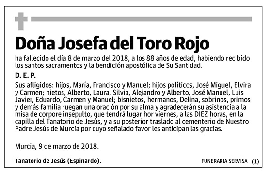Josefa del Toro Rojo