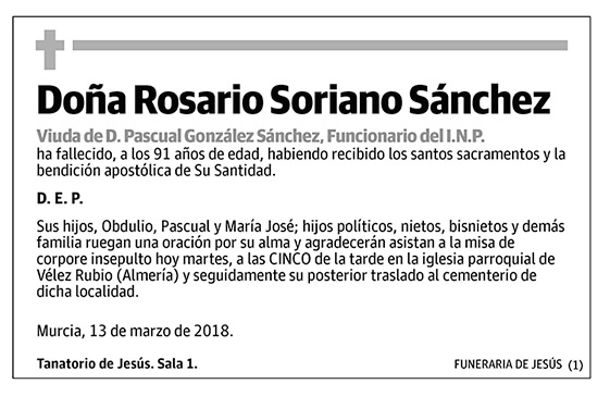 Rosario Soriano Sánchez