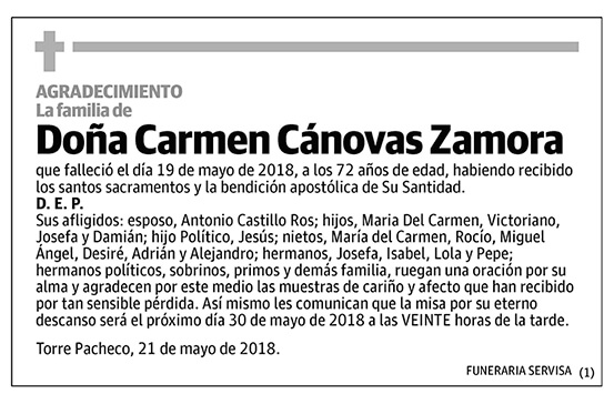 Carmen Cánovas Zamora