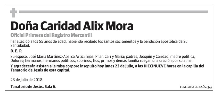 Caridad Alix Mora