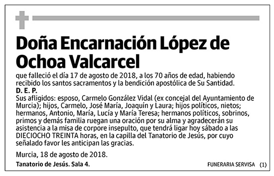 Encarnación López de Ochoa Valcarcel