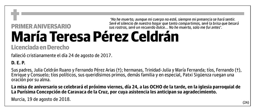 María Teresa Pérez Celdrán