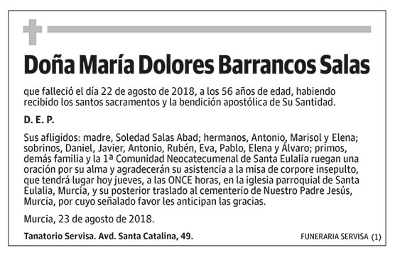 María Dolores Barrancos Salas