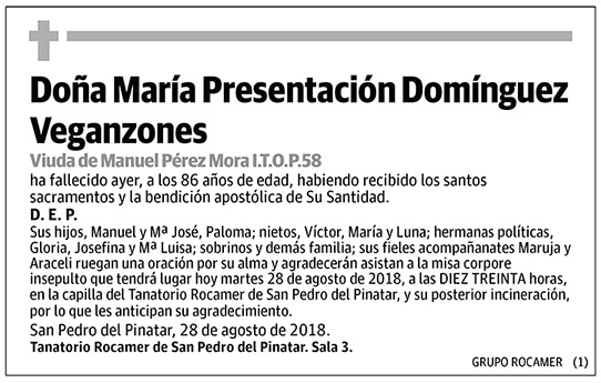 María Presentación Domínguez Veganzones