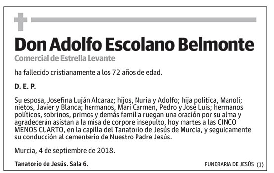 Adolfo Escolano Belmonte