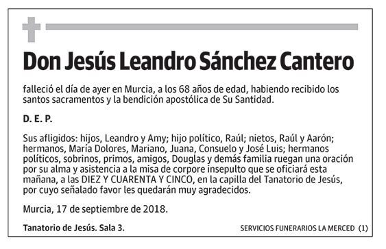 Jesús Leandro Sánchez Cantero