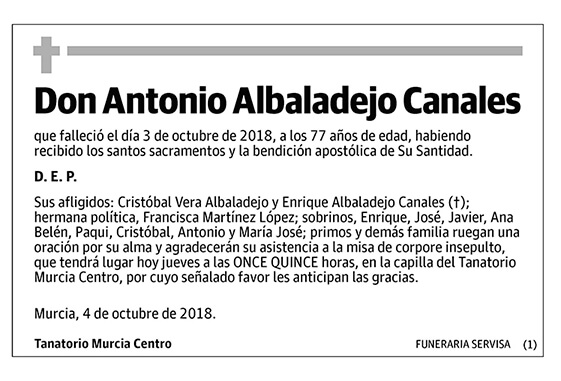 Antonio Albaladejo Canales