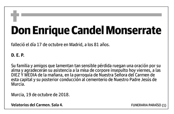 Enrique Candel Monserrate