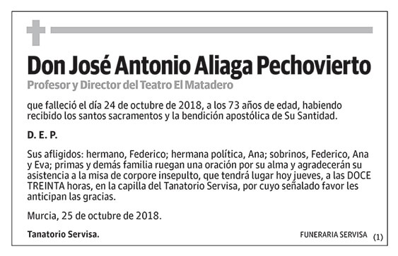 José Antonio Aliaga Pechovierto