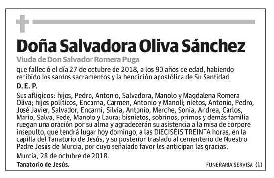 Salvadora Oliva Sánchez
