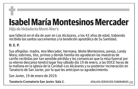 Isabel María Montesinos Mercader