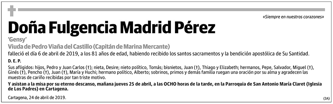 Fulgencia Madrid Pérez
