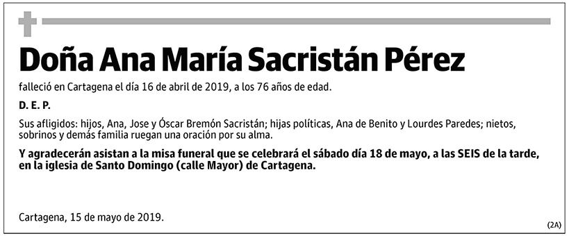Ana María Sacristán Pérez